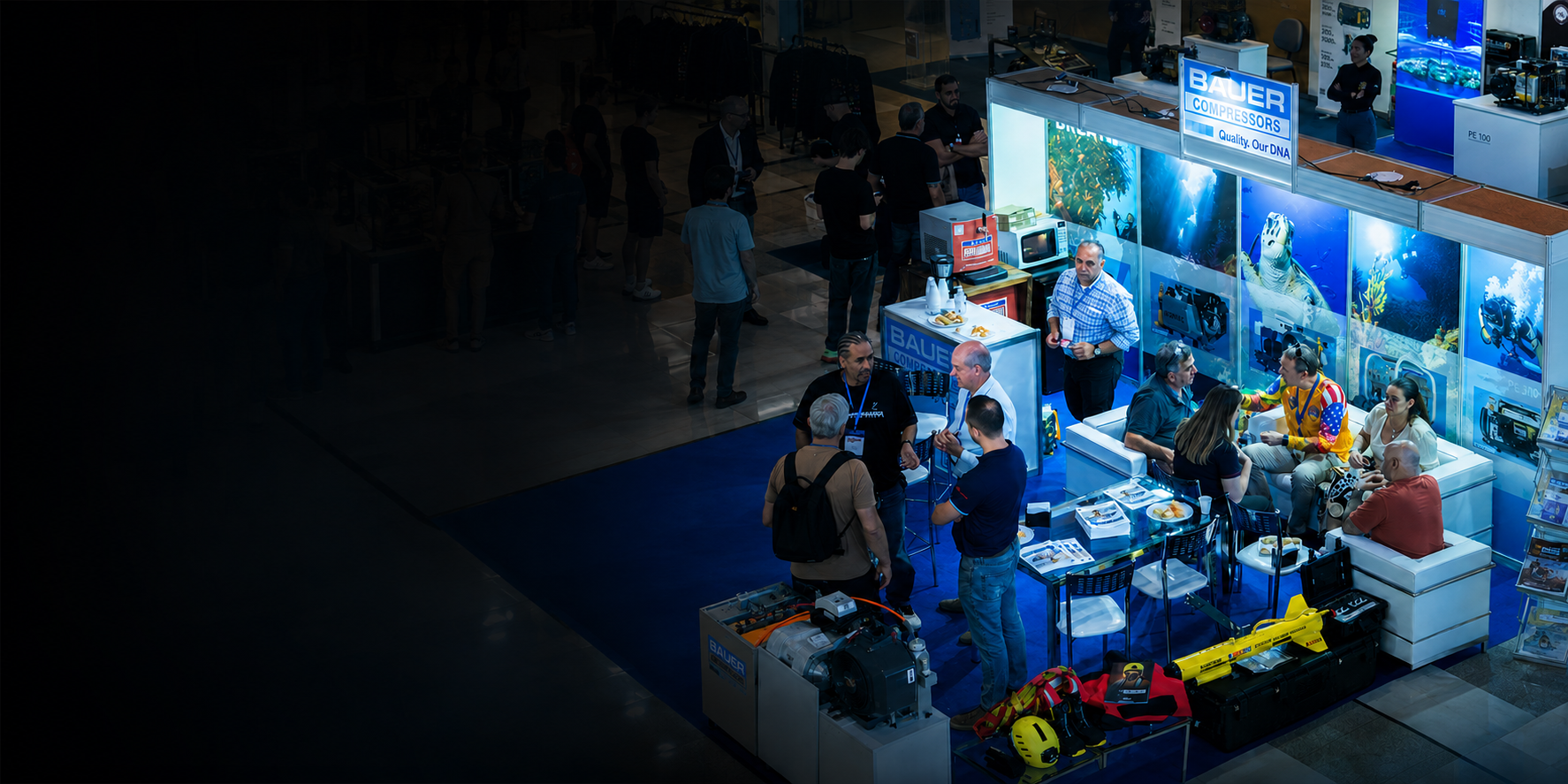 Estande da Bauer Compressors no Scuba Diving Show