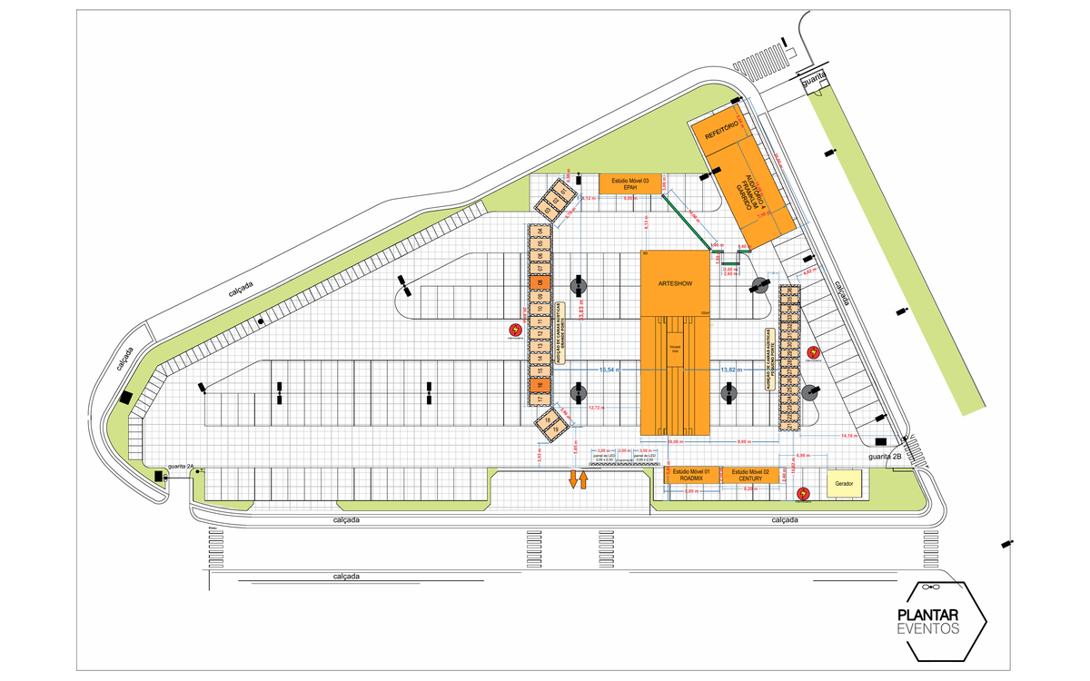 Planta do projeto que orientou a execução do espaço