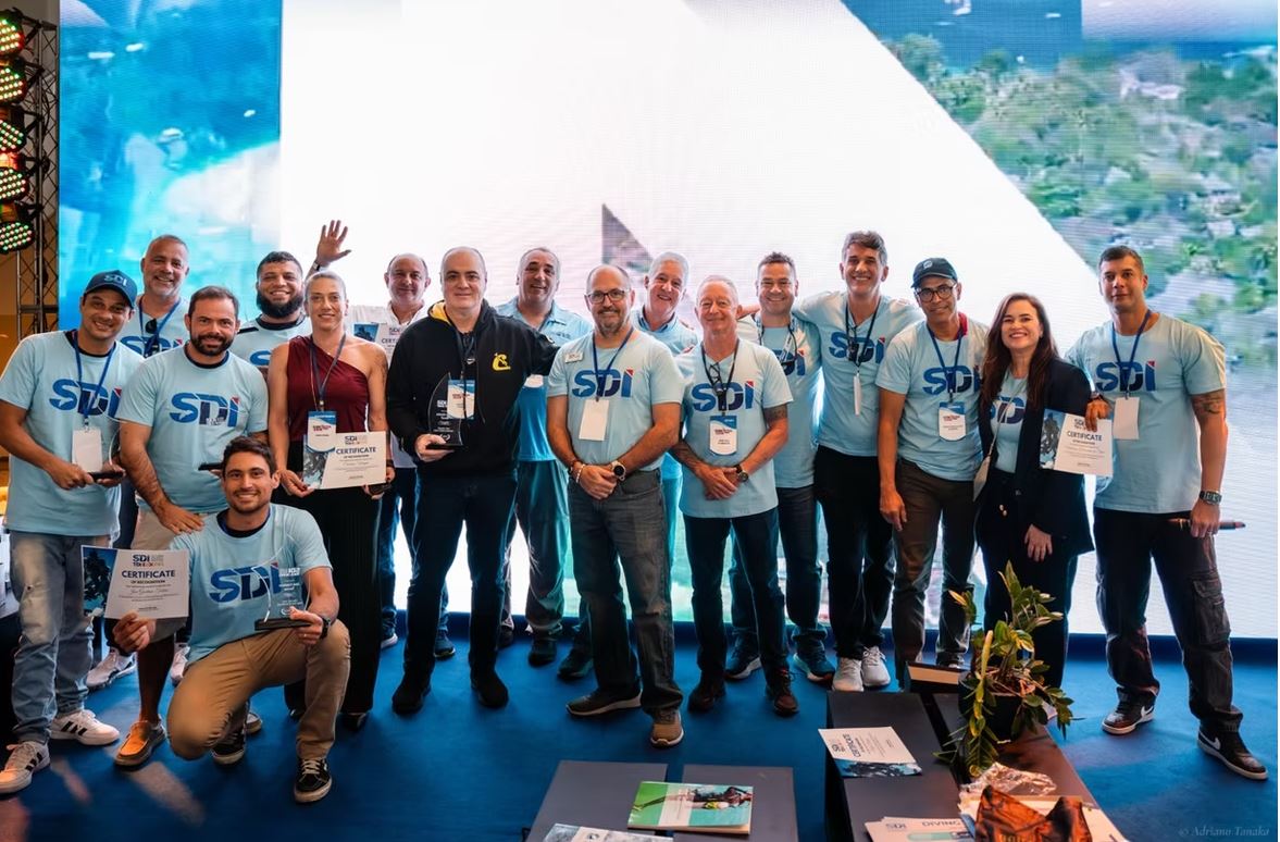 Estandes modulares montados para o Scuba Diving Show
